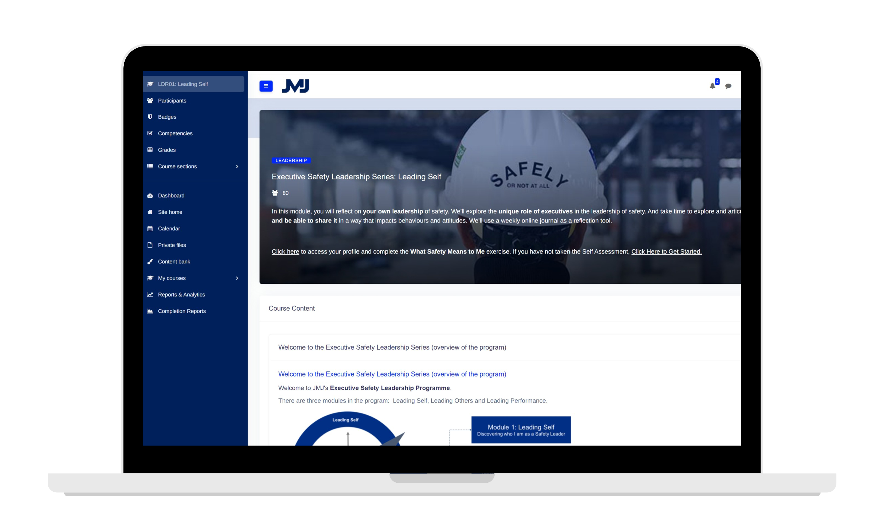 JMJ's LMS or Learning Management System – In Action